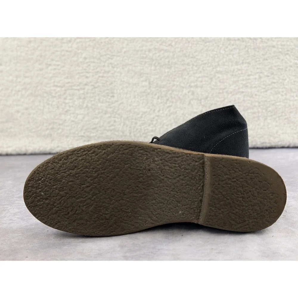 J.crew Mens Black Suede Chukka Desert Boots Rubber Sole Lace Up Size 7.5